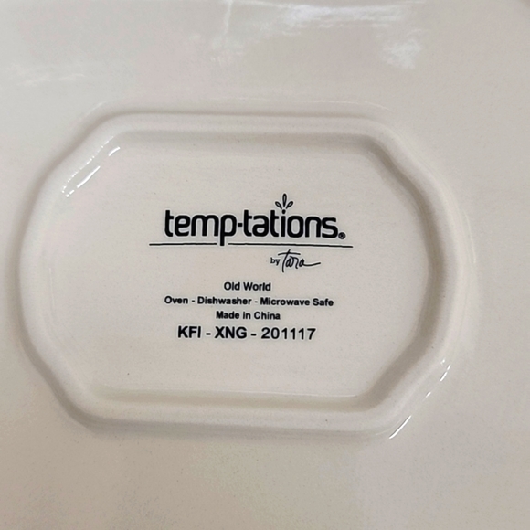 Temp-tations Old World Taupe Platter Tray w/ Gift Box 💥NWB - Picture 2 of 4